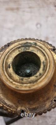 Unique French dark bronze Candle holder With Two cherub puttos holding it