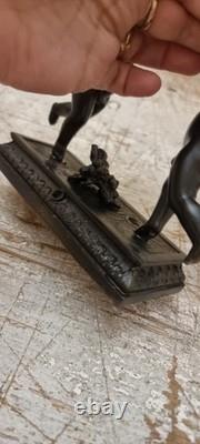 Unique French dark bronze Candle holder With Two cherub puttos holding it