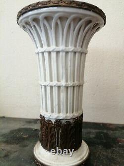 Vase En Porcelaine & Bronze XIX
