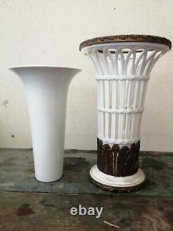 Vase En Porcelaine & Bronze XIX