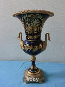 Vase Medicis Faience Et Bronze