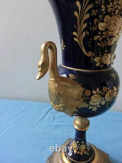 Vase Medicis Faience Et Bronze