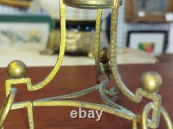 Vase TULIPE Cristal Et Bronze NAPOLEON III 3 En L Etat Ancien 9MAG 05/09