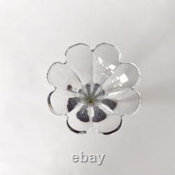 Vase cornet Napoléon III en cristal taillé, bronze doré et émaux cloisonnés XIXe