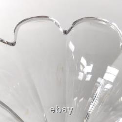 Vase cornet Napoléon III en cristal taillé, bronze doré et émaux cloisonnés XIXe