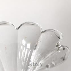 Vase cornet Napoléon III en cristal taillé, bronze doré et émaux cloisonnés XIXe