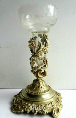 Vase porte-bouquet cristal et bronze doré, Napoléon III