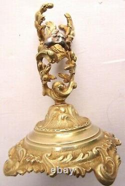 Vase porte-bouquet de table, cristal et bronze doré, Napoléon III