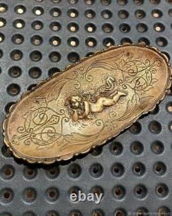 Vide poche ancien Angelot bronze XIXème siècle Empty pocket old Cherub bronze
