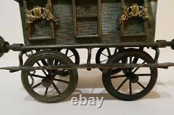 Wagon de Chemin de Fer Laiton Bronze et Cristal Coffret à Bijoux circa 1850