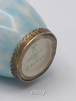 XIXe Vase en céramique Bronze Marque Reflets bleu