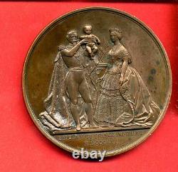 (m. 21) Médaille Napoléon III Baptême Du Prince Impérial Bronze (rare)
